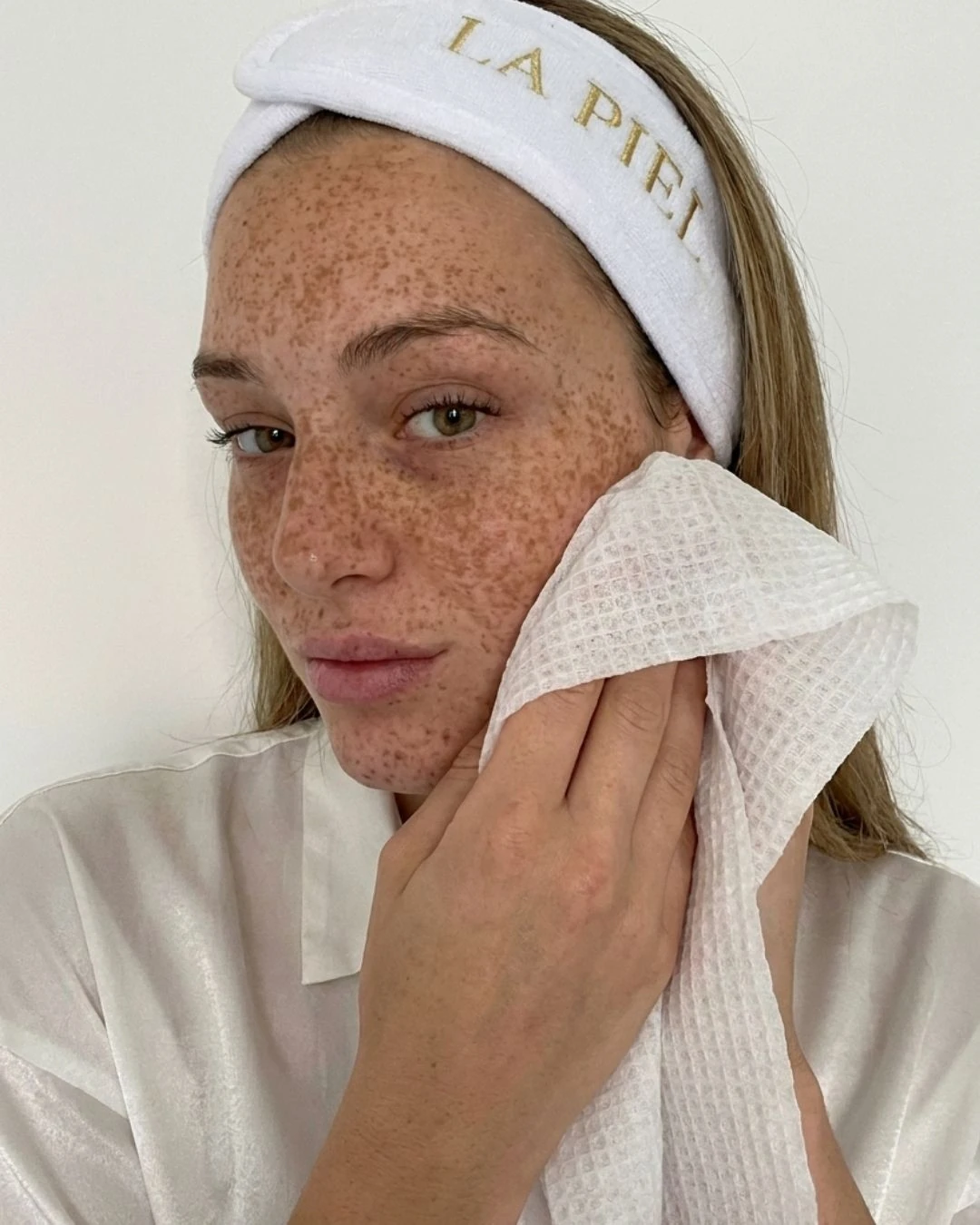 Customer photo with towel