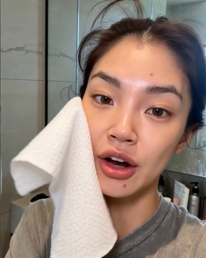 Customer photo with towel